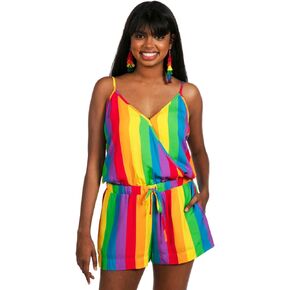 Tipsy Elves Pride Rompers for Women - Womens Casual Sleeveless Jumpsuits - Rainbow Short Romper Dresses for Women Summer