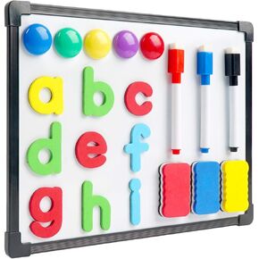 3 ثعالب مغناطيسية 9 × 12 سبورة بيضاء قابلة للمسح الجاف للأطفال، تتضمن 26 لترًا و3 علامات مسح جافة مغناطيسية و5 مغناطيسات، لوحة بيضاء صغيرة لمذكرات الثلاجة، لوحة رسم فنية بيضاء لعبة تعليمية للأطفال in Kuwait