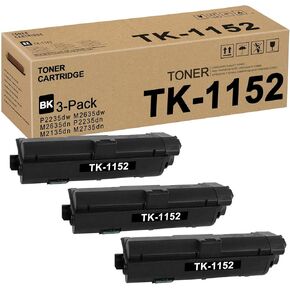 TK1152 TK-1152 1T02RV0US0 Toner Cartridge (Black,3 Pack) Replacement for Kyocera P2235dw M2635dw M2635dn P2235dn M2135dn M2735dn Toner Kit Printer