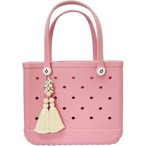 Pom Pom Tassel Charms for Bogg Bag Accessories Rubber Beach Bag, Boho Purse Charms,24
