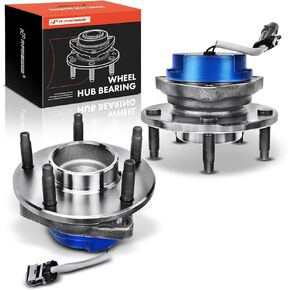 A-Premium 2 x Front Wheel Bearing and Hub Assembly with ABS & 5-Lug Compatible with Chevrolet Corvette 1997-2008, Cadillac XLR 2004-2008