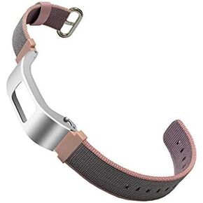 Classic Nylon Weave Band Compatible with Garmin Garmin vivofit 4 Activity Tracker Bands Replacement Accessory with Metal Case for Women Men