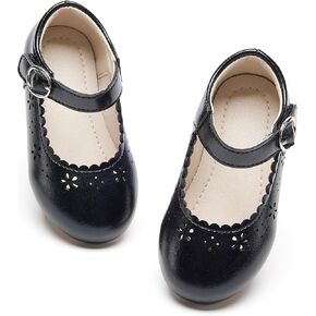 PHIRAMIN Tollder Girl Dress Shoes - Little Girl Ballet Flats for Wedding Party