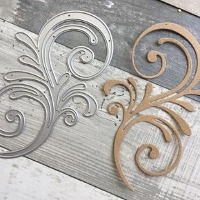 Flourish Swirl Plant Frame Metal Die Cuts,Lace Flower Leaves Frame Background Wedding Cutting Dies Cut Stencils for DIY Scrapbooking Album Embossing Paper Dies Card Making
