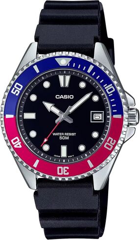 Casio MDV10-1A2V Unisex Dive Inspired 38 mm Rubber Band Black Dial Sports Watch in Saudi Arabia