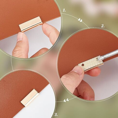WADORN 18 قطعة من أبازيم مشبك تزيين المحفظة، 1 بوصة واسعة من الجلد المعدني أطراف نهاية الحزام مشبك حقيبة يد غطاء حافة أبازيم حزام سحاب نهاية سدادة لخياطة الحقائب اليدوية DIY صنع الملحقات، 3 ألوان in Saudi Arabia
