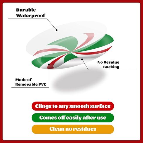 14 PCS Large Christmas Peppermint Floor Decals Christmas Wall Decals Peppermint Floor Decals Stickers for Christmas Candy Party Decorations in Kuwait