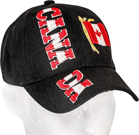 “Nations of North America Hat Collection" 3D Embroidered Adjustable Baseball Cap in Saudi Arabia