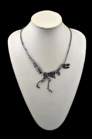 idealway Dinosaur Skeleton Tyrannosaurus Necklace Pendant Animal Short Choker for Women Children Gift in Saudi Arabia