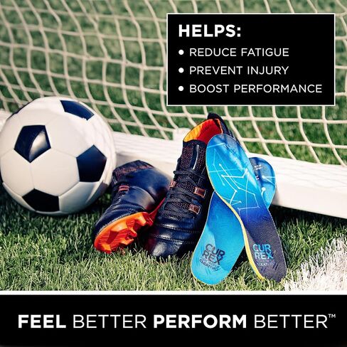 CURREX CLEATPRO - نعال داخلية رفيعة لدعم القوس، مريحة، وسادة وثبات في المرابط، كرة القدم، كرة القدم، البيسبول، الكرة اللينة، قبضة فائقة للتحكم، حشوات ممتصة للصدمات، للرجال والنساء... in Kuwait