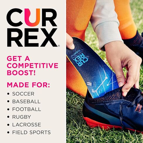 CURREX CLEATPRO - نعال داخلية رفيعة لدعم القوس، مريحة، وسادة وثبات في المرابط، كرة القدم، كرة القدم، البيسبول، الكرة اللينة، قبضة فائقة للتحكم، حشوات ممتصة للصدمات، للرجال والنساء... in Kuwait