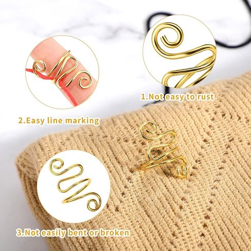 Abeillo Handmade Crochet Tension Ring, Adjustable Yarn Knitting Ring Lefties & Righties Crochet Ring for Finger, Crochet Accessories Gift for Crocheters, Mom, Birthday Gift for Crochet Lovers in Saudi Arabia