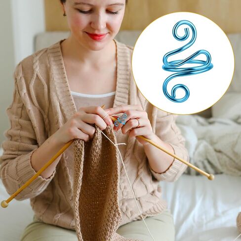 Abeillo Handmade Crochet Tension Ring, Adjustable Yarn Knitting Ring Lefties & Righties Crochet Ring for Finger, Crochet Accessories Gift for Crocheters, Mom, Birthday Gift for Crochet Lovers in Saudi Arabia