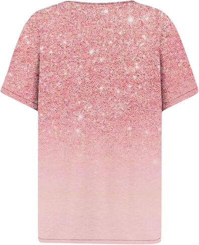 Henley Shirts for Women Buttons Sexy Shirts Short Sleeve Dressy Blouses 2024 Geometric Print Tops in Saudi Arabia