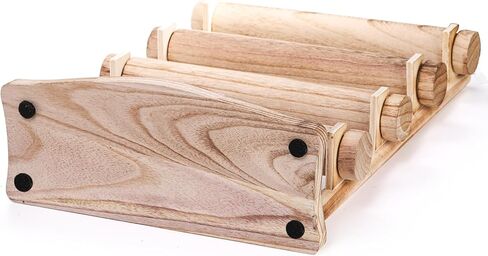 حامل عرض سوار من 4 طبقات من ديكونوي، رف عرض إكسسوارات مجوهرات خشبية، حامل منظم سوار ريفي للساعة، الإسورة، القلادة، الخواتم، تخزين ربطات العنق in Kuwait