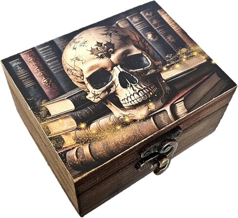 Skull Head Trinket Box Small Jewelry Keepsake Box | Gothic Skeleton lovers Gift Idea, Skull's Soul Spiritual for Girls, Women, Men, Gift Idea, Home Décor (3SKS) in Saudi Arabia