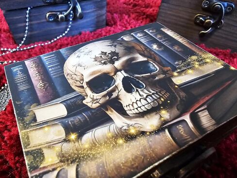 Skull Head Trinket Box Small Jewelry Keepsake Box | Gothic Skeleton lovers Gift Idea, Skull's Soul Spiritual for Girls, Women, Men, Gift Idea, Home Décor (3SKS) in Saudi Arabia