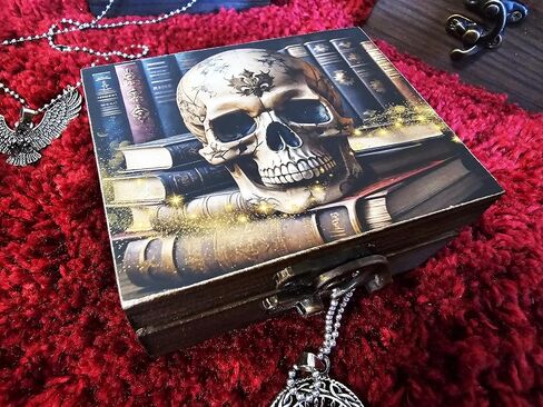 Skull Head Trinket Box Small Jewelry Keepsake Box | Gothic Skeleton lovers Gift Idea, Skull's Soul Spiritual for Girls, Women, Men, Gift Idea, Home Décor (3SKS) in Saudi Arabia
