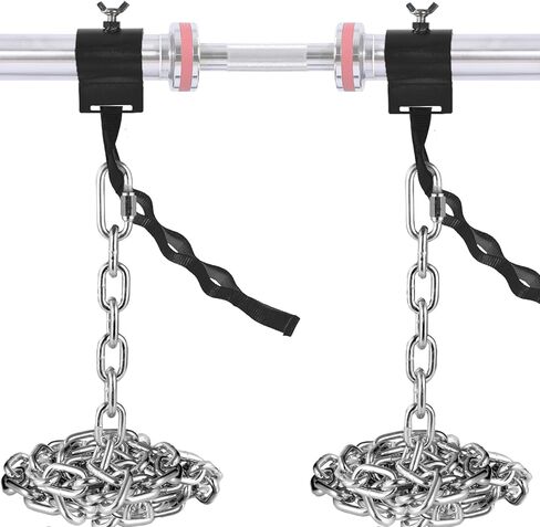 زوج سلاسل رفع الأثقال من فيتارك، سلاسل رفع الأثقال مع الياقات والأشرطة، تدريب القوة على رفع الأثقال، سلاسل رفع الأثقال للمقاومة، سلاسل تمرين فولاذية in Kuwait