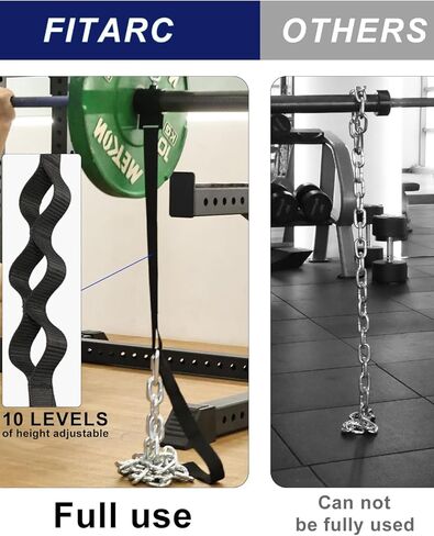زوج سلاسل رفع الأثقال من فيتارك، سلاسل رفع الأثقال مع الياقات والأشرطة، تدريب القوة على رفع الأثقال، سلاسل رفع الأثقال للمقاومة، سلاسل تمرين فولاذية in Kuwait