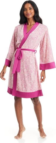 رداء حمام نسائي بحزام كيمونو مطبوع من TAHARI in Kuwait