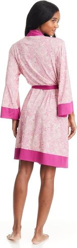 رداء حمام نسائي بحزام كيمونو مطبوع من TAHARI in Kuwait