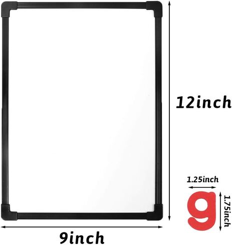 3 ثعالب مغناطيسية 9 × 12 سبورة بيضاء قابلة للمسح الجاف للأطفال، تتضمن 26 لترًا و3 علامات مسح جافة مغناطيسية و5 مغناطيسات، لوحة بيضاء صغيرة لمذكرات الثلاجة، لوحة رسم فنية بيضاء لعبة تعليمية للأطفال in Kuwait