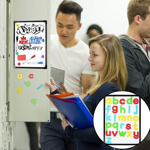 3 ثعالب مغناطيسية 9 × 12 سبورة بيضاء قابلة للمسح الجاف للأطفال، تتضمن 26 لترًا و3 علامات مسح جافة مغناطيسية و5 مغناطيسات، لوحة بيضاء صغيرة لمذكرات الثلاجة، لوحة رسم فنية بيضاء لعبة تعليمية للأطفال in Kuwait