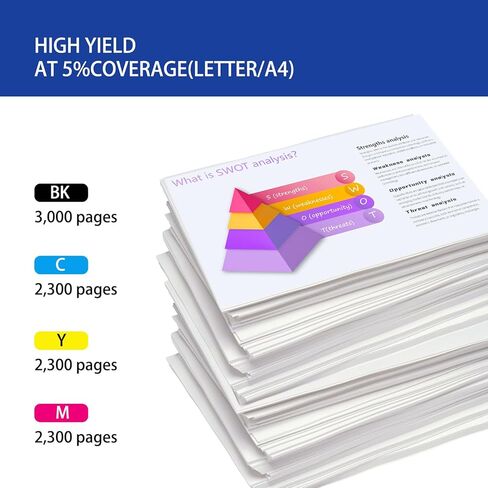 خرطوشة حبر TN229XL TN 229XL متوافقة مع Brother TN-229XL TN229 لطابعات MFC-HL-L3220CW HL-L3280CDW MFC-L3720CDW HL-L3765CDW HL-L3780CDW HL-L8245CDW HL-L8395CDW (4 عبوات CMYBK) in Kuwait