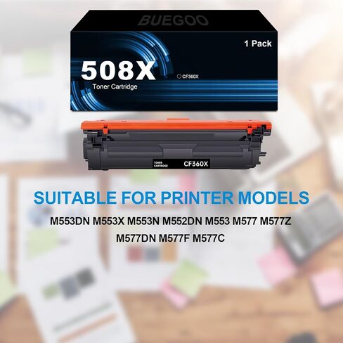 خرطوشة حبر سوداء عالية الإنتاجية 508X بديلة لطابعة CF360X المتوافقة مع طابعة سلسلة Color Laserjet Enterprise M552 M553 MFP M577 (عبوة واحدة) in Saudi Arabia
