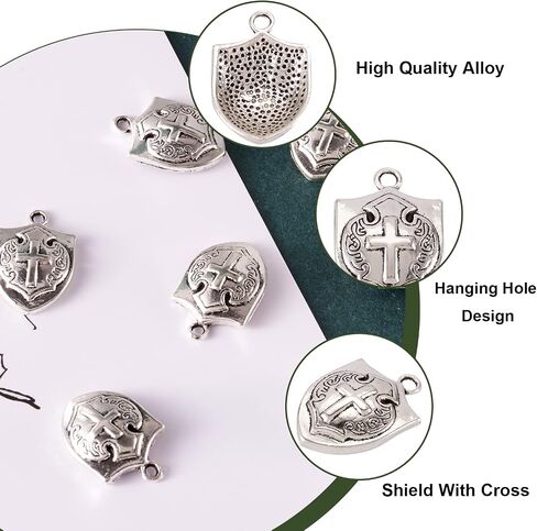 Craftdady Small Cross Charms Tibetan Style Antique Silver Crosses Faith Charms Pendants Crucifix Cross Pendants Metal Dangle Charms for DIY Earring Bracelet Necklace Jewelry Making in Saudi Arabia