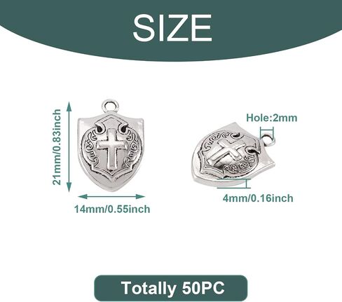 Craftdady Small Cross Charms Tibetan Style Antique Silver Crosses Faith Charms Pendants Crucifix Cross Pendants Metal Dangle Charms for DIY Earring Bracelet Necklace Jewelry Making in Saudi Arabia