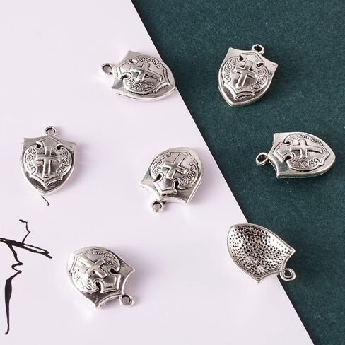 Craftdady Small Cross Charms Tibetan Style Antique Silver Crosses Faith Charms Pendants Crucifix Cross Pendants Metal Dangle Charms for DIY Earring Bracelet Necklace Jewelry Making in Saudi Arabia