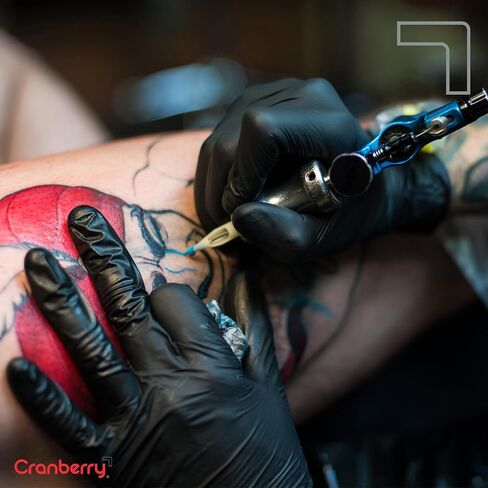 قفازات فحص خالية من مسحوق النتريل الكربوني CR3267 من Cranberry، للاستعمال مرة واحدة، 2.5 مل، أسود، متوسط ​​(عبوة من 300) مصنف كيميائيًا، مقاومة للفنتانيل، احتمالية منخفضة لالتهاب الجلد in Kuwait