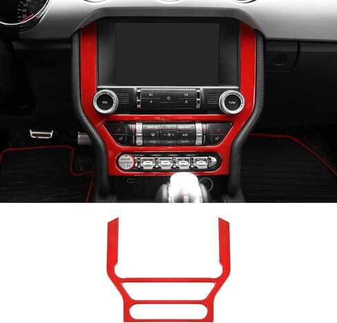 CheroCar for Mustang Center Console Navigation Screen Panel Cover Frame Trim Interior Decoration Accessories Compatible with Ford Mustang 2015-2023,Carbon Fiber Grain… in Saudi Arabia