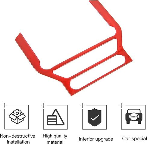 CheroCar for Mustang Center Console Navigation Screen Panel Cover Frame Trim Interior Decoration Accessories Compatible with Ford Mustang 2015-2023,Carbon Fiber Grain… in Saudi Arabia