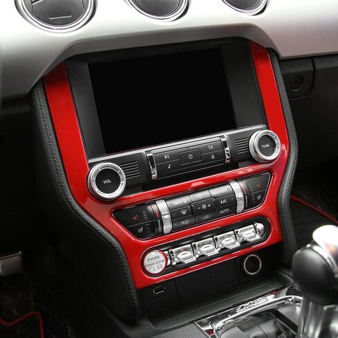 CheroCar for Mustang Center Console Navigation Screen Panel Cover Frame Trim Interior Decoration Accessories Compatible with Ford Mustang 2015-2023,Carbon Fiber Grain… in Saudi Arabia