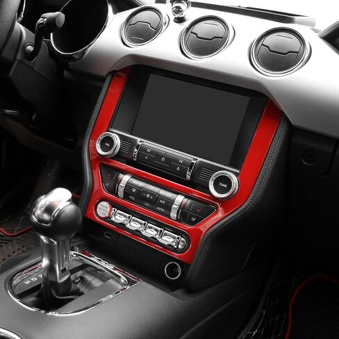 CheroCar for Mustang Center Console Navigation Screen Panel Cover Frame Trim Interior Decoration Accessories Compatible with Ford Mustang 2015-2023,Carbon Fiber Grain… in Saudi Arabia