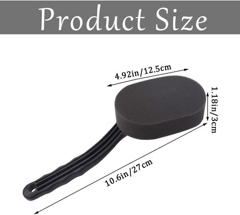 قطعتان من أداة تلميع الإطارات السوداء مع مقبض لإسفنجة تفاصيل الإطارات المنحنية متعددة الأغراض P-K1-028-BK in Kuwait