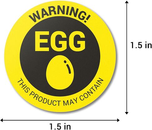 300 Labels - Corn Allergen Label Allergy Warning Stickers, 1.5 inch Circle Dots Corn Allergies Food Advisory Allergens Warning Deli Restaurant Bakery Packaging Sticker Roll - Allergy Alert Labels in Saudi Arabia