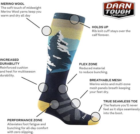 Darn Tough (8023 Solstice OTC متوسط ​​الوزن مع جورب نسائي مبطن in Kuwait