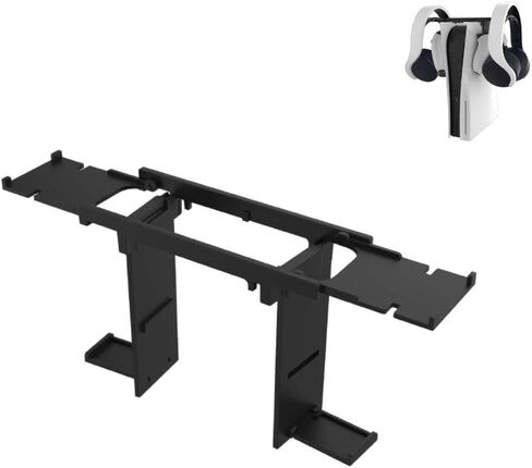 وحدة تحكم مزدوجة في الألعاب وحامل حامل لسماعات الرأس متوافق مع PS5، يتم وضعها على وحدة التحكم in Kuwait