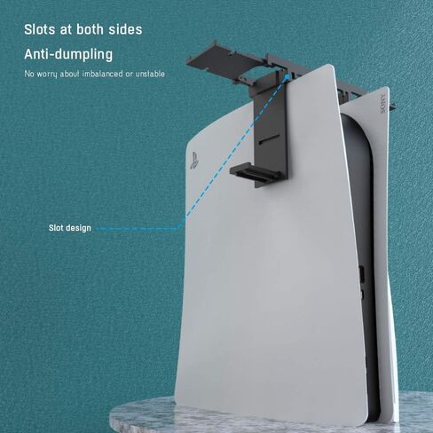 وحدة تحكم مزدوجة في الألعاب وحامل حامل لسماعات الرأس متوافق مع PS5، يتم وضعها على وحدة التحكم in Kuwait