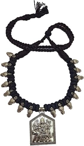 athizay black Necklace choker with statement Pendant Tribal inspired Black and Silver Jewelry for women Handcrafted beaded chokers with bold Pendant in Saudi Arabia