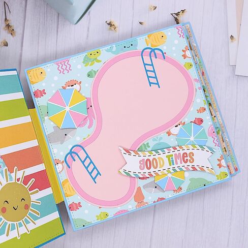 KSCRAFT Pool Mini Album Metal Cutting Dies Stencils for DIY Scrapbooking Decorative Embossing DIY Paper Card in Saudi Arabia