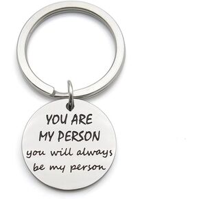 You Are My Person You Will Always Be My Person Best Friends Gift Stainless Steel Pendant Keychain Key Ring