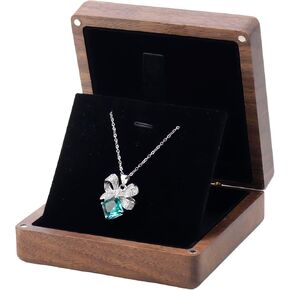 KUMGROT Walnut Necklace Gift Box Jewelry Storage