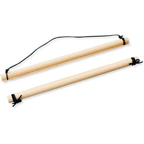 Tenugui Tapestry Wooden Wall Hanger Made in Japan (Natural Color),Size: Dia 2cmx2.4cmx41cm(0.8 inchx0.95 inchx16.1 inch)