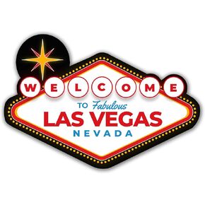 Las Vegas Nevada Sticker - Welcome to Fabulous Las Vegas Sign - Vinyl Decal for Car Bumper Window (3" x 2")