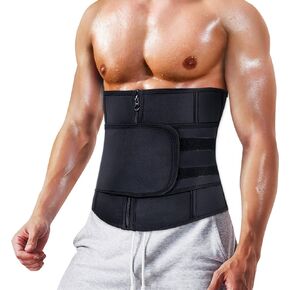 Men Waist Trainer Trimmer for Weight Loss Tummy Control Compression Shapewear Sweat Belt Body Shaper